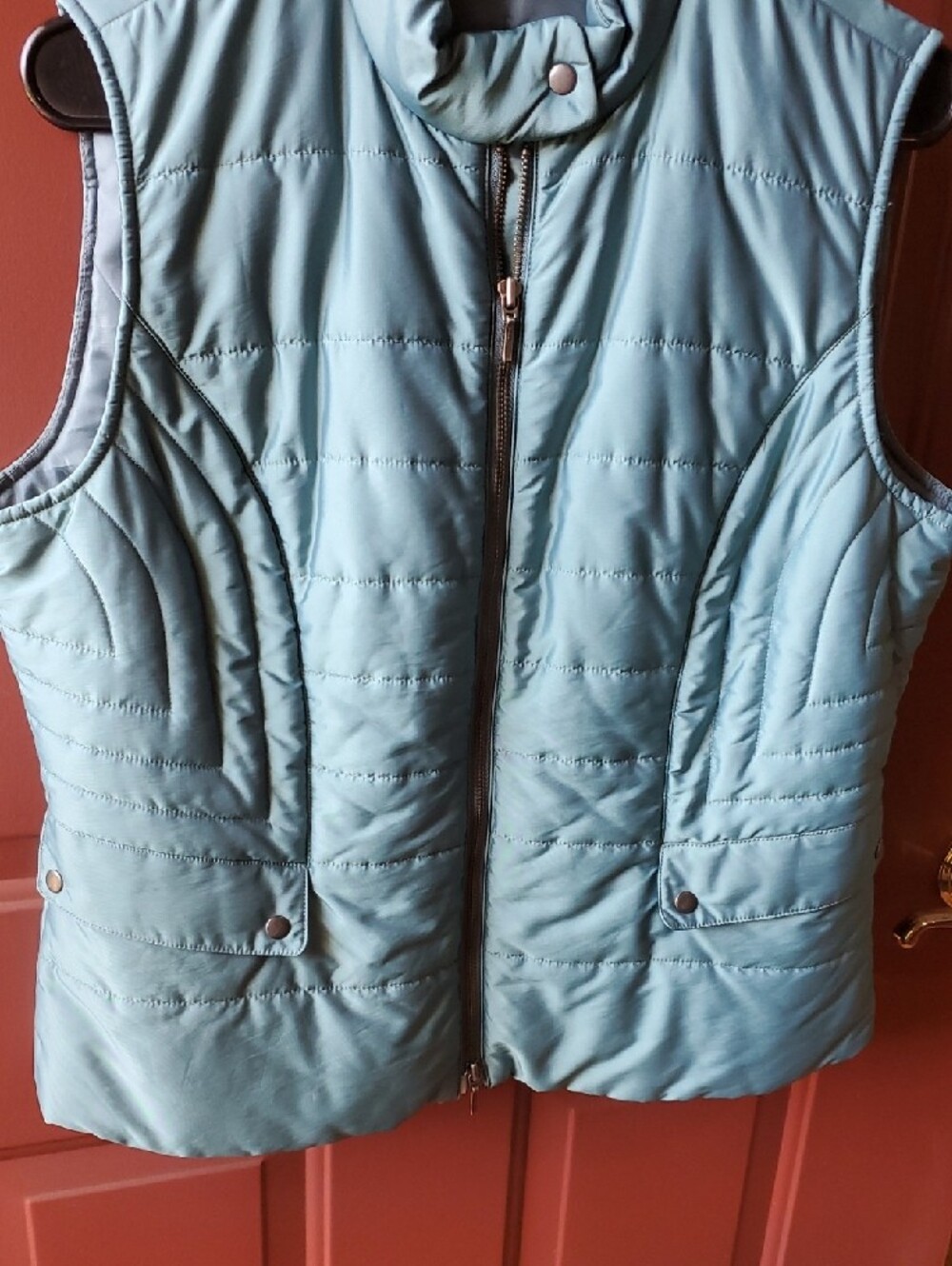 Sigrid Olsen Quilted Sleeveless Puffer Vest - Teal - Picture 4 of 10